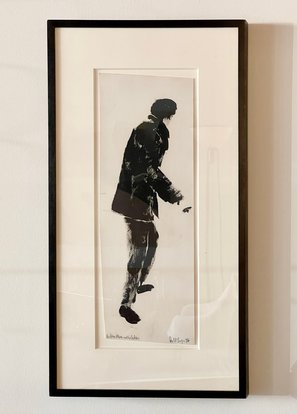 Robert Longo stunning framed monotype titled "Before Men in the Cities" signed and dated 1976