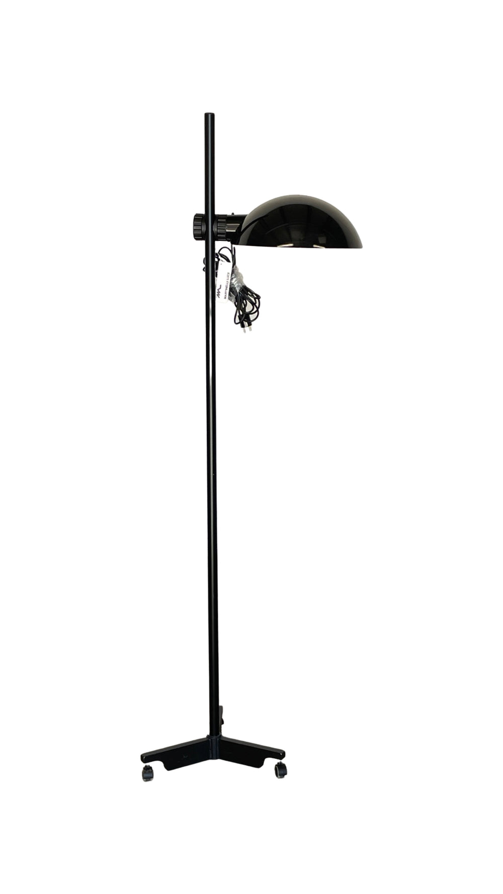 Elio Martinelli rare adjustable black floor lamp for Martinelli Luce, Italy, 1970s