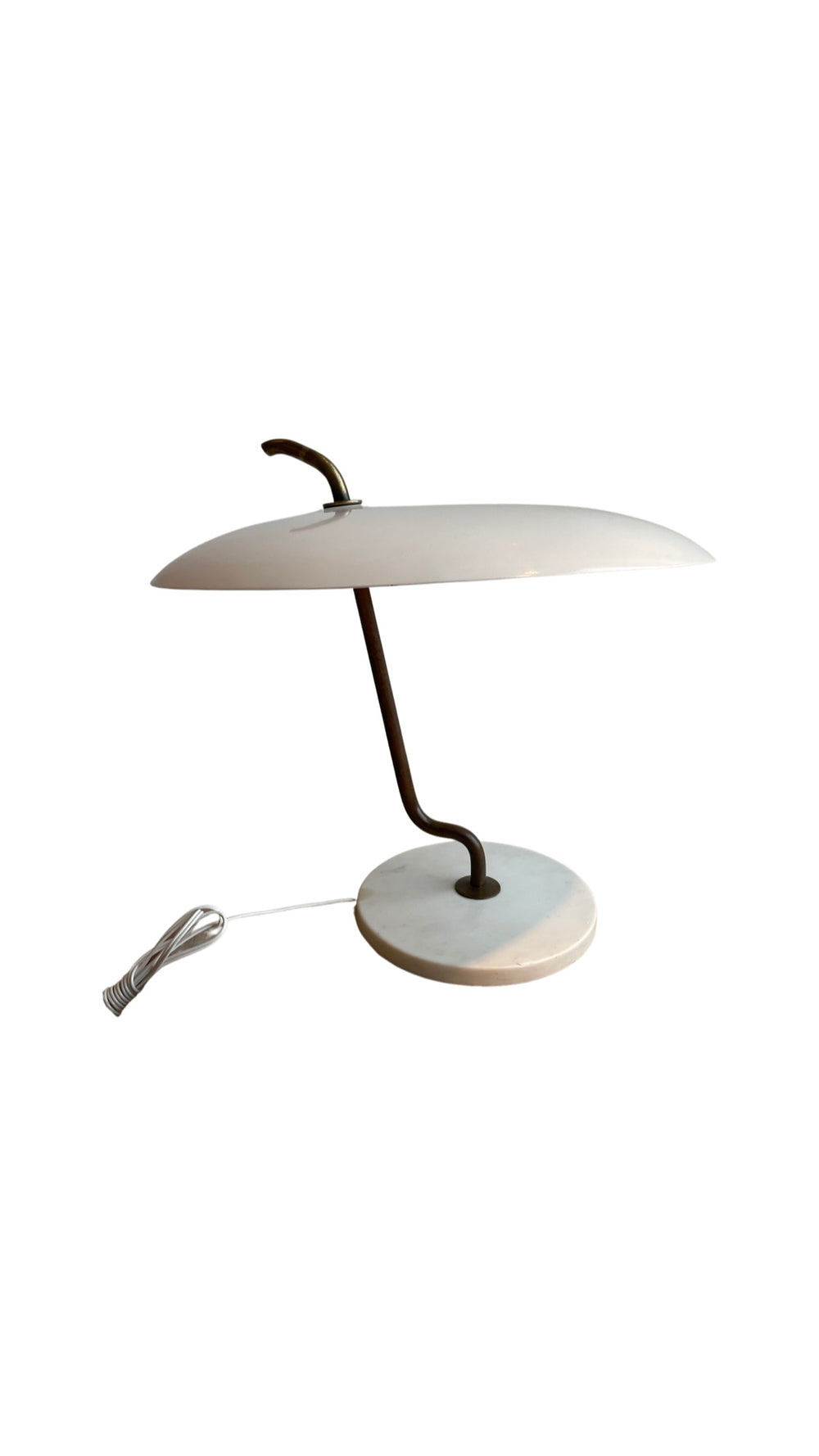 Gino Sarfatti early red model 537 table lamp for Arteluce, Italy, 1956
