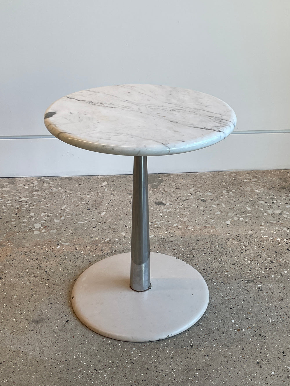 Erwine & Estelle Laverne marble-top stem side table model ST-8, USA, 1960s