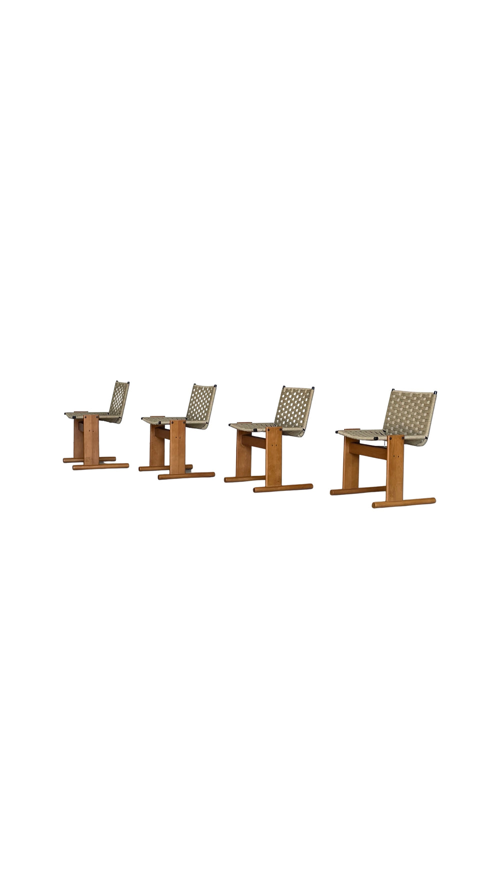 Afra Scarpa & Tobia Scarpa uncommon dining chairs for Molteni & C, Italy, 1970s